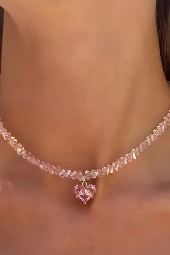 Sparkling Heart Pendant Necklace