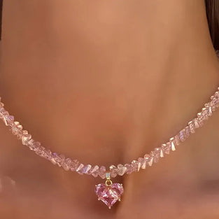 Sparkling Heart Pendant Necklace