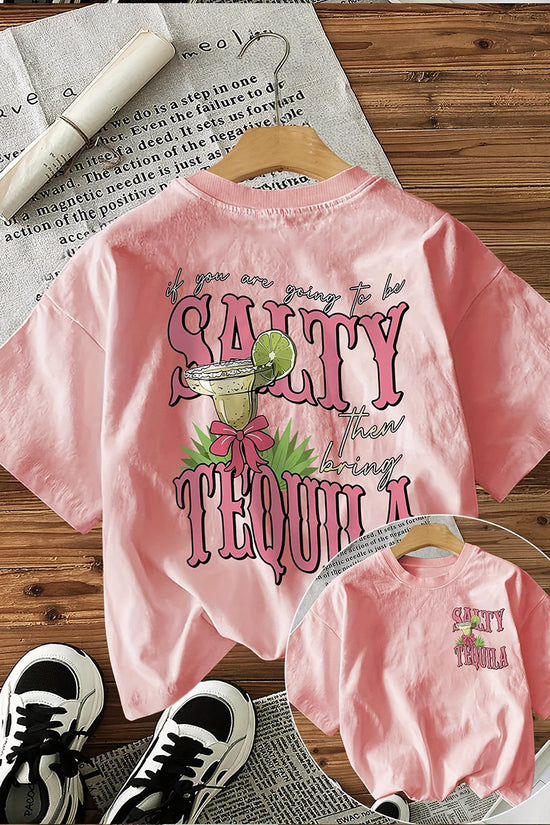 Graphic Tee with Fun Tequila Print