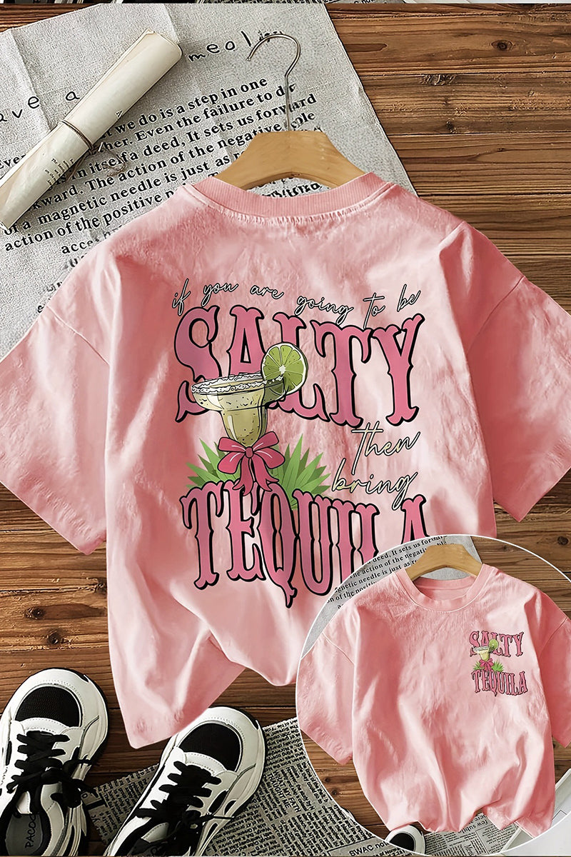 Graphic Tee with Fun Tequila Print