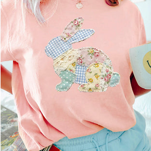 Easter Bunny Patchwork T-Shirt