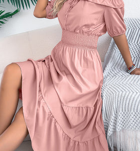 Off-Shoulder Ruffle Midi Dress