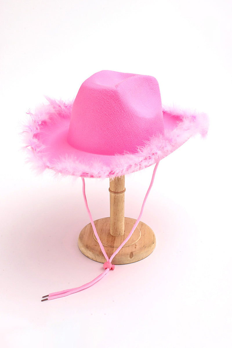 Feather Trimmed Cowboy Hat