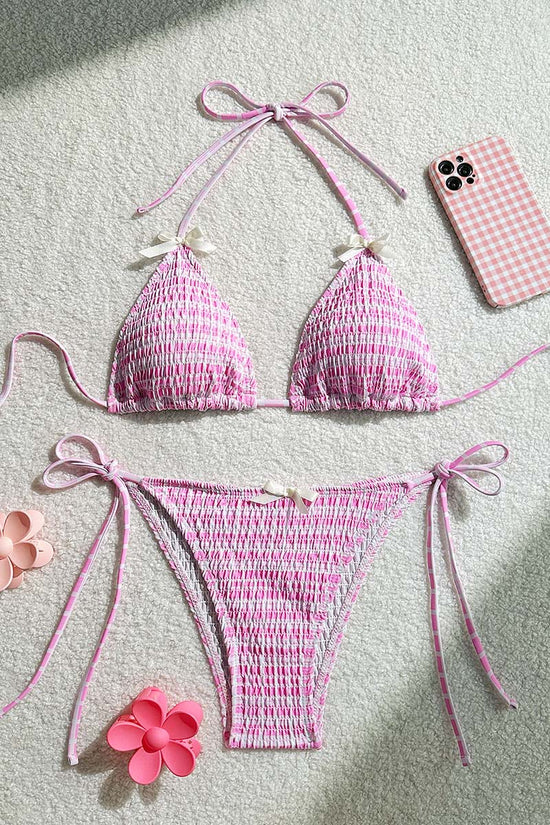 Stylish Textured Bikini Set