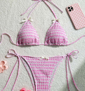 Stylish Textured Bikini Set
