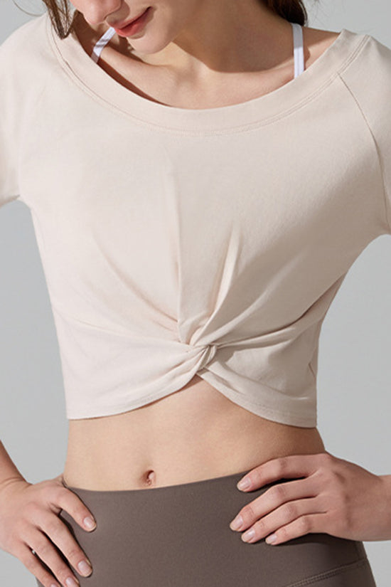 Twist Front Active Crop Top