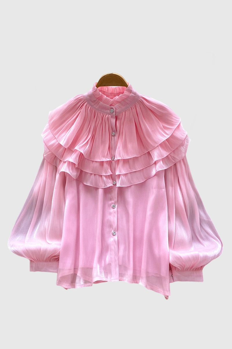 Elegant Layered Ruffle Blouse