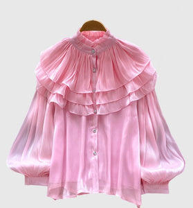 Elegant Layered Ruffle Blouse