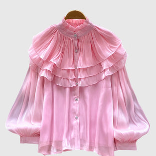 Elegant Layered Ruffle Blouse