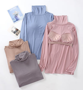 High Neck Long Sleeve Bodycon Top