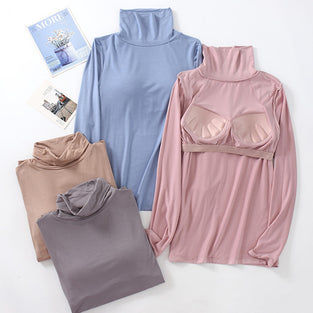 High Neck Long Sleeve Bodycon Top