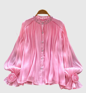Embellished Flowing Sleeve Blouse