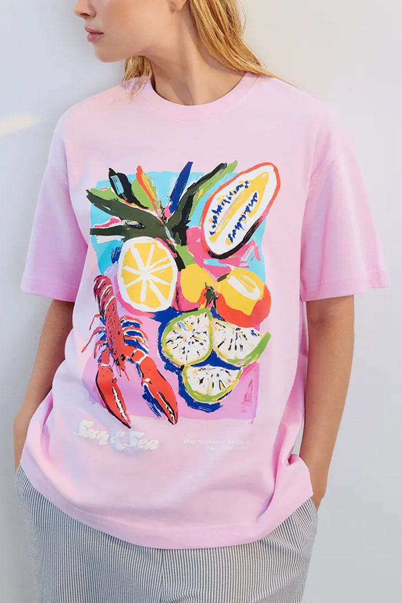 Vibrant Graphic Short Sleeve T-Shirt