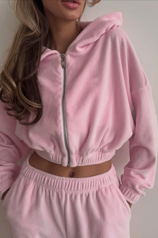 Cozy Hooded Zip-Up Activewear Set