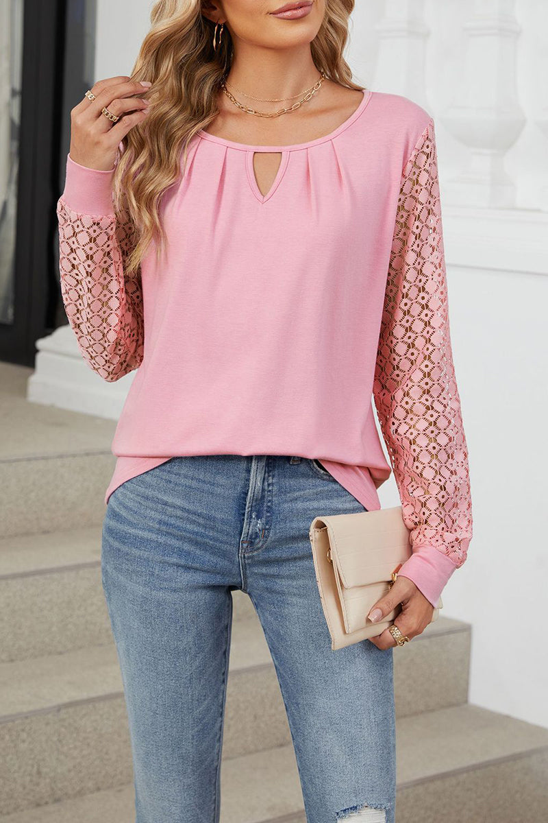 Elegant Lace Sleeve Blouse