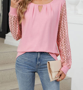 Elegant Lace Sleeve Blouse