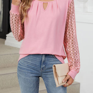 Elegant Lace Sleeve Blouse