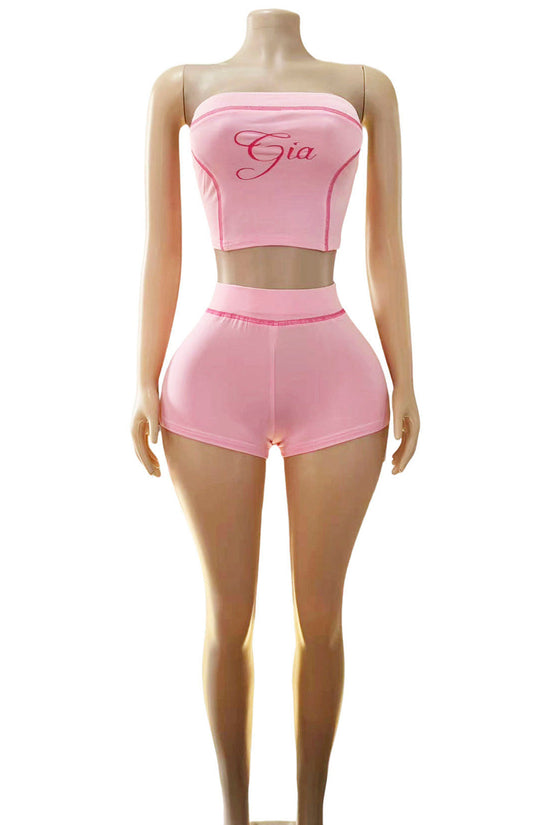 Stylish Tube Top and Shorts Set