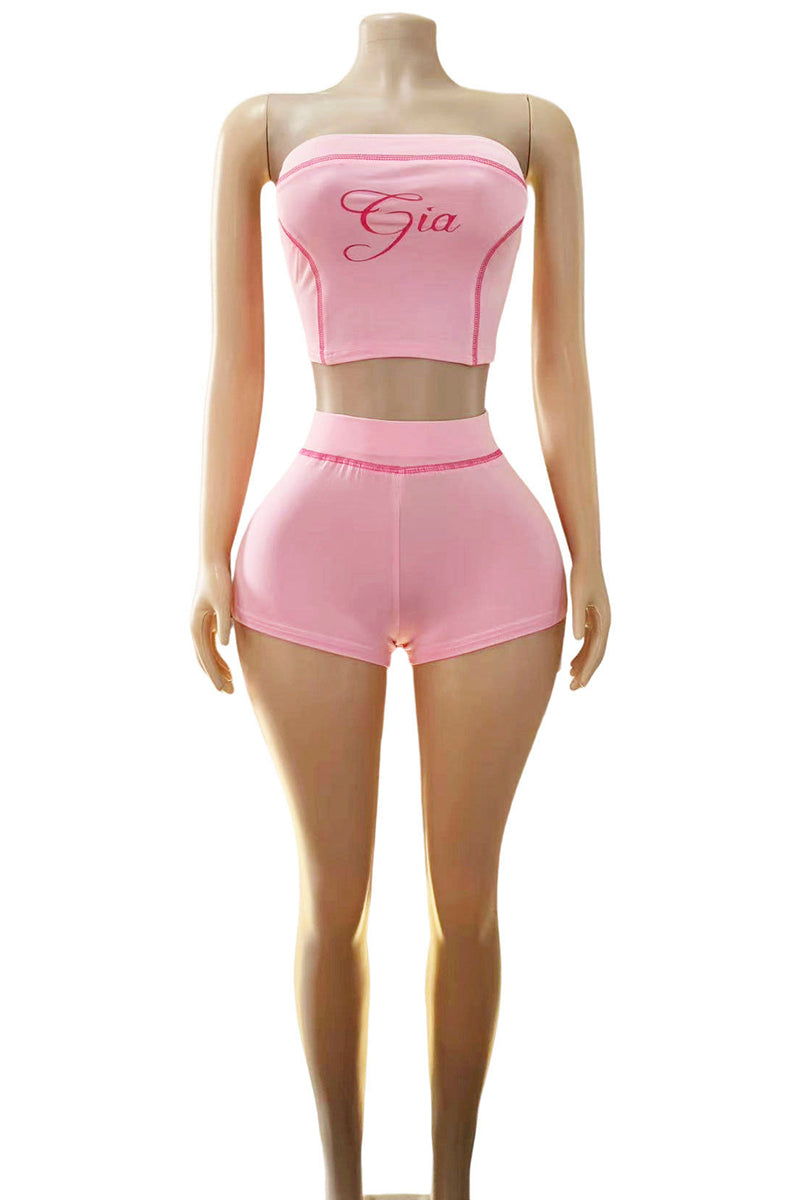 Stylish Tube Top and Shorts Set