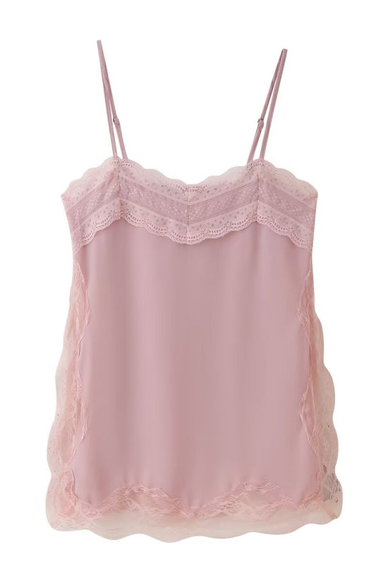 Lace Trim Sleeveless Cami