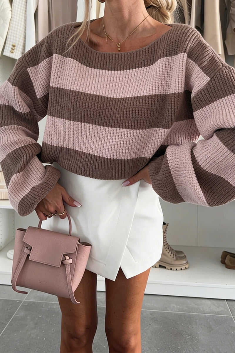 Striped Oversized Pullover Sweater