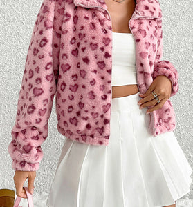 Animal Print Faux Fur Jacket