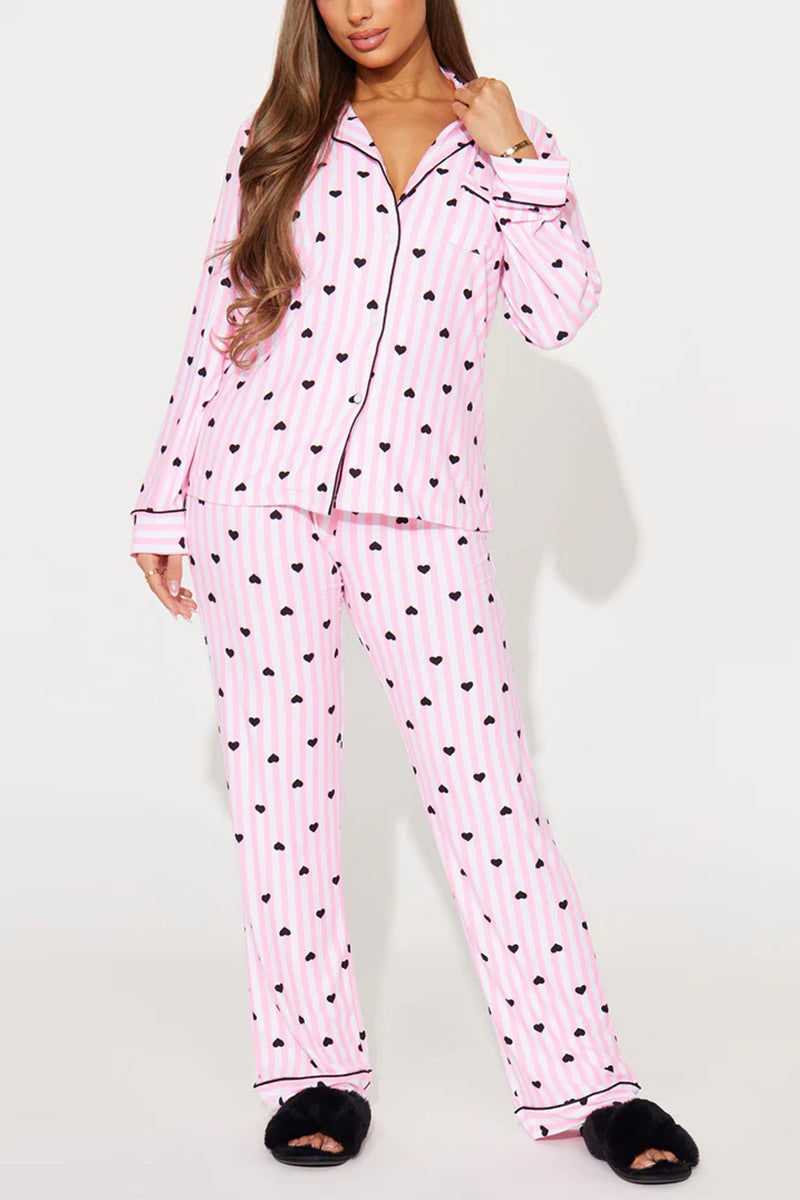 Cozy Classic Pajama Set with Contrast Trim