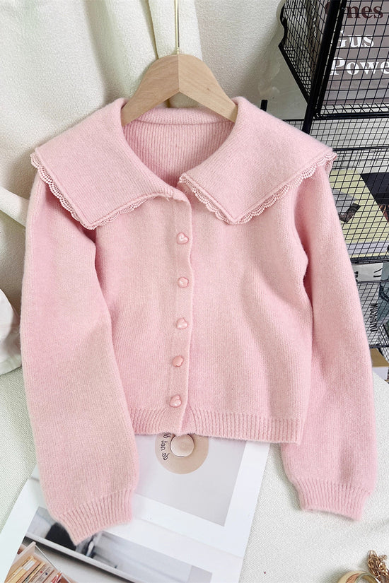 Elegant Button-Down Cardigan with Collar