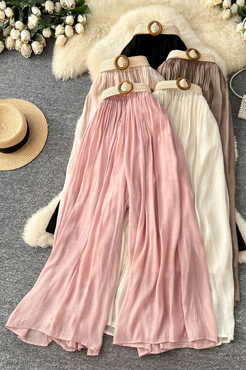 Elegant High-Waisted Wide-Leg Trousers