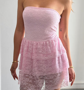 Strapless Peplum Bodycon Dress