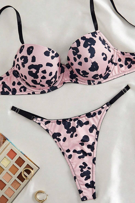 Leopard Print Lingerie Set