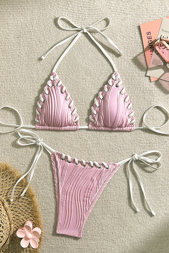 Strappy Ruched Bikini Set