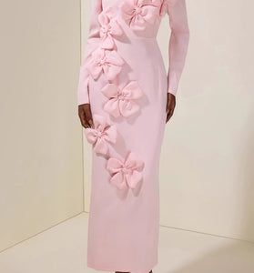 Off Shoulder Bow Detail Midi Dress