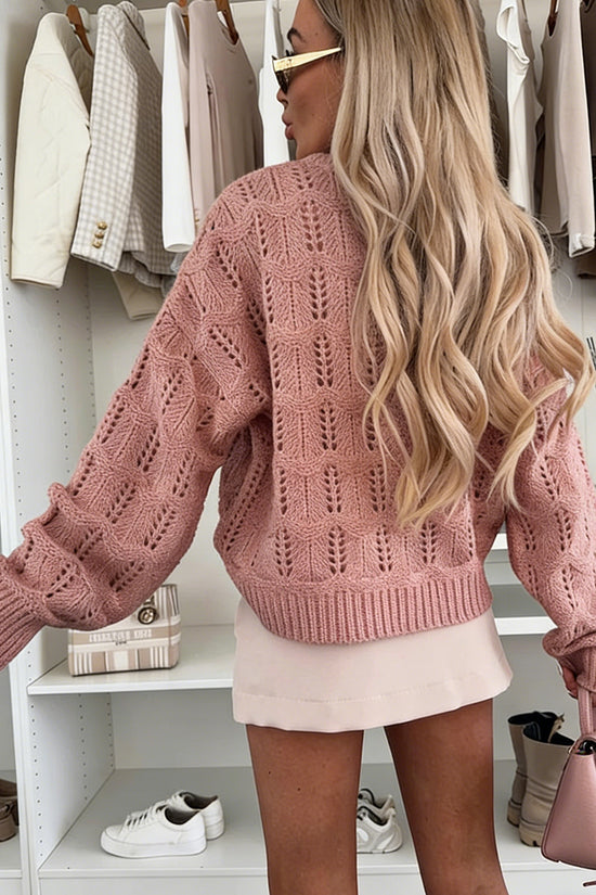 Knit Pattern Sleeve Sweater