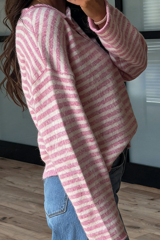 Striped Button-Up Sweater