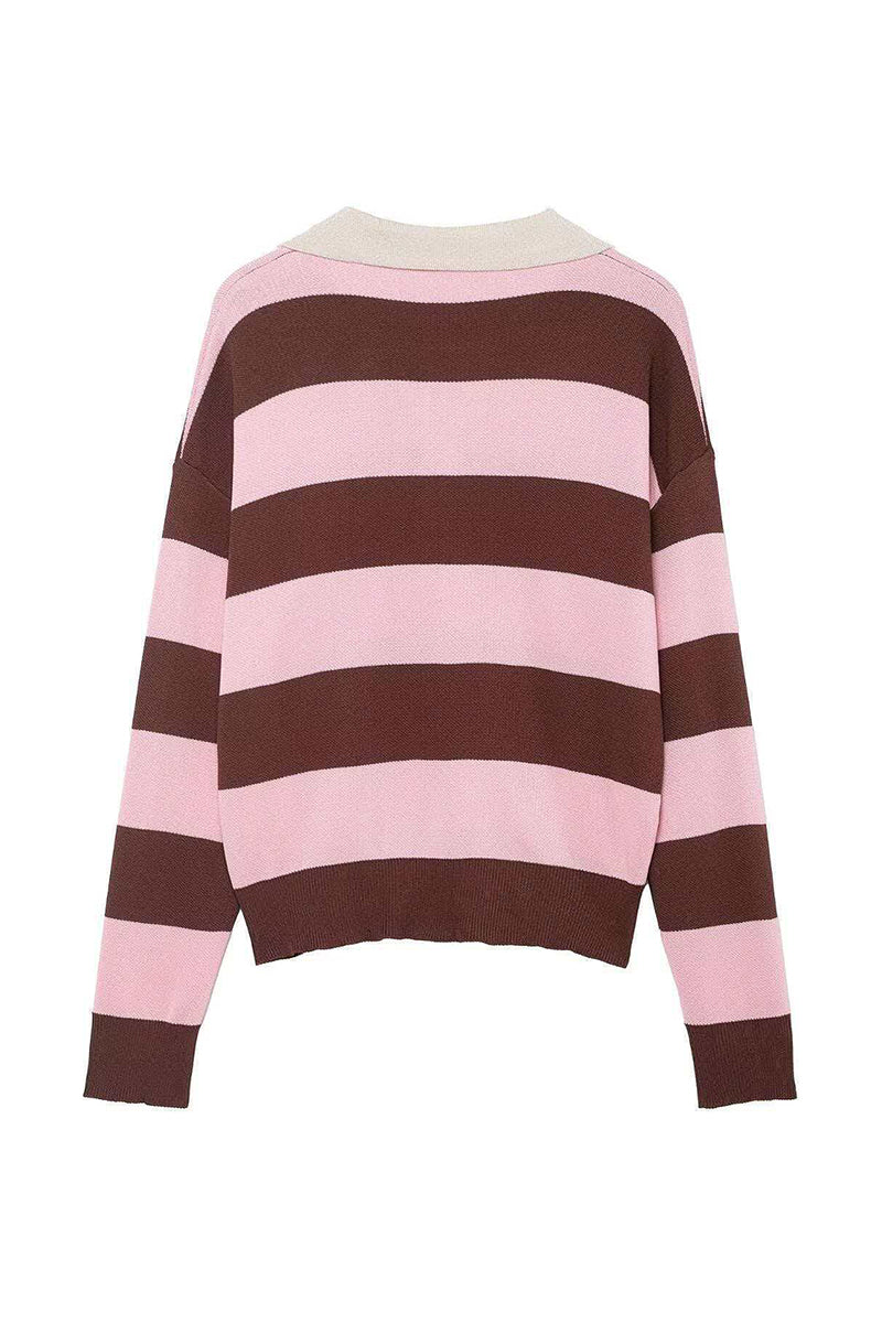 Striped V-Neck Sweater