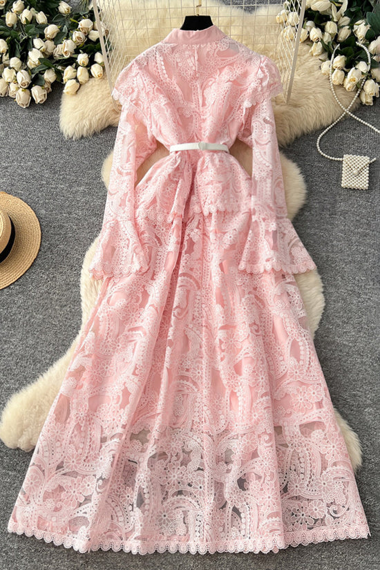 Elegant Long Sleeve Maxi Dress