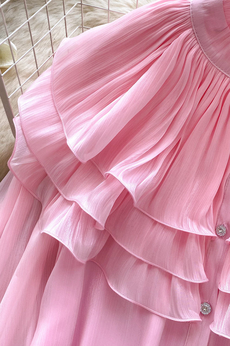 Elegant Layered Ruffle Blouse