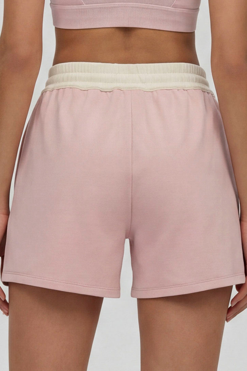 Drawstring Waist Active Shorts