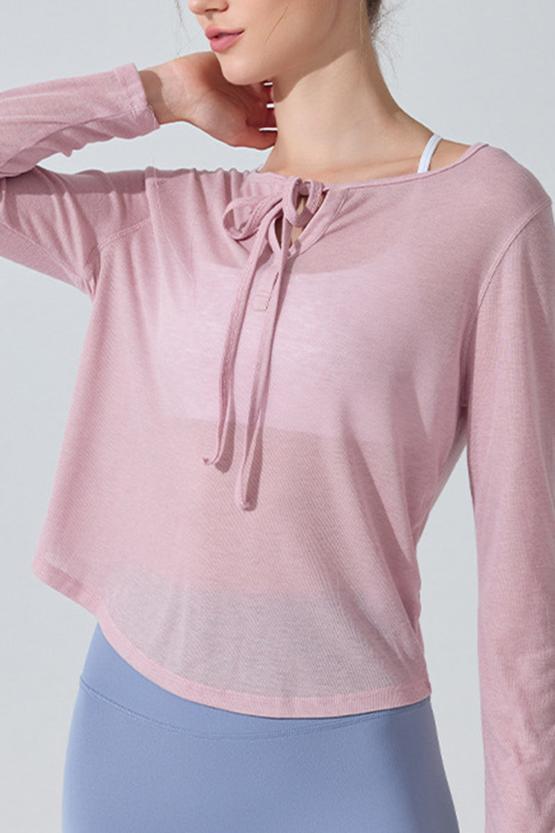 Lightweight Tie Detail Pullover Top