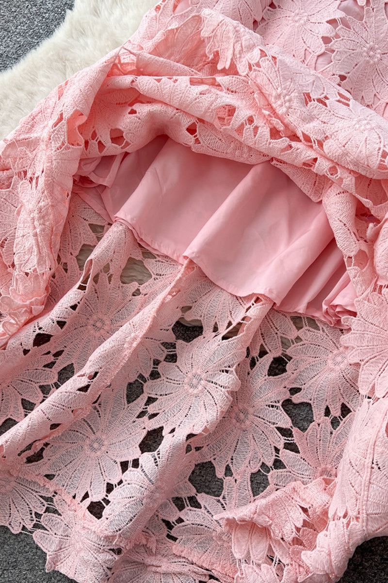Floral Lace Two-Piece Skirt Set