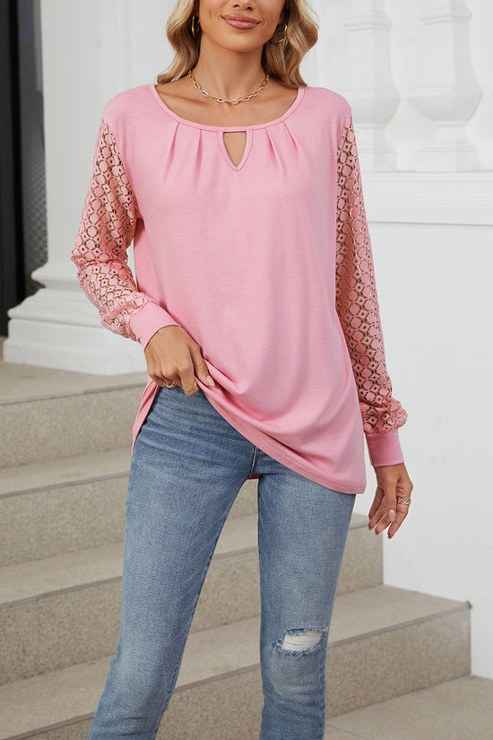 Elegant Lace Sleeve Blouse