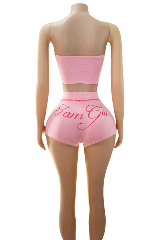 Stylish Tube Top and Shorts Set