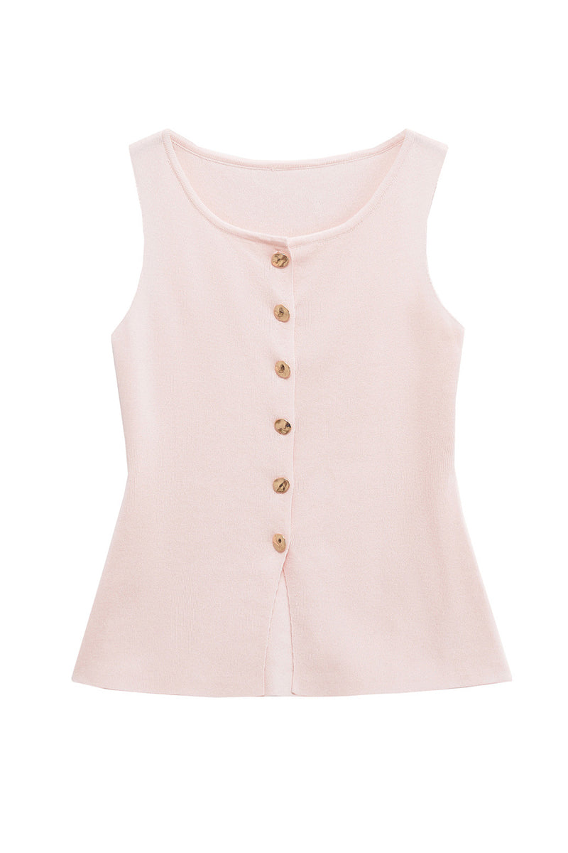 Button-Up Sleeveless Vest