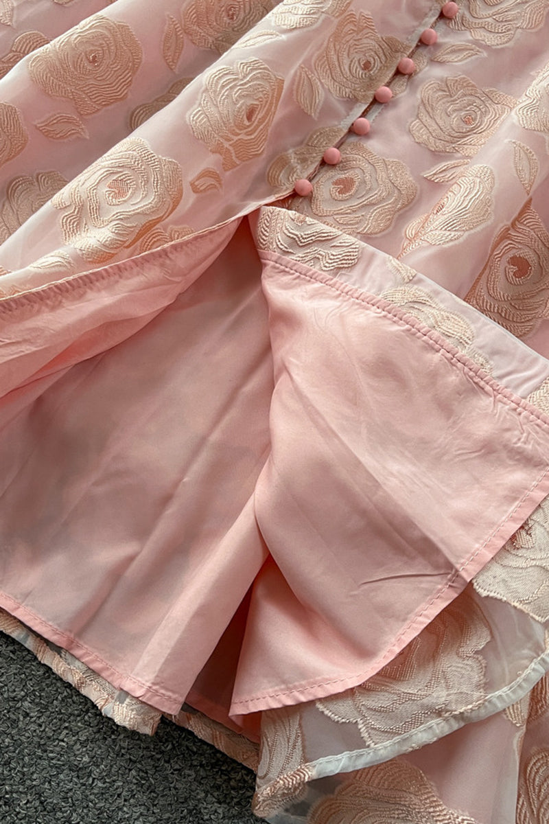 Elegant Long Sleeve Tie-Waist Dress