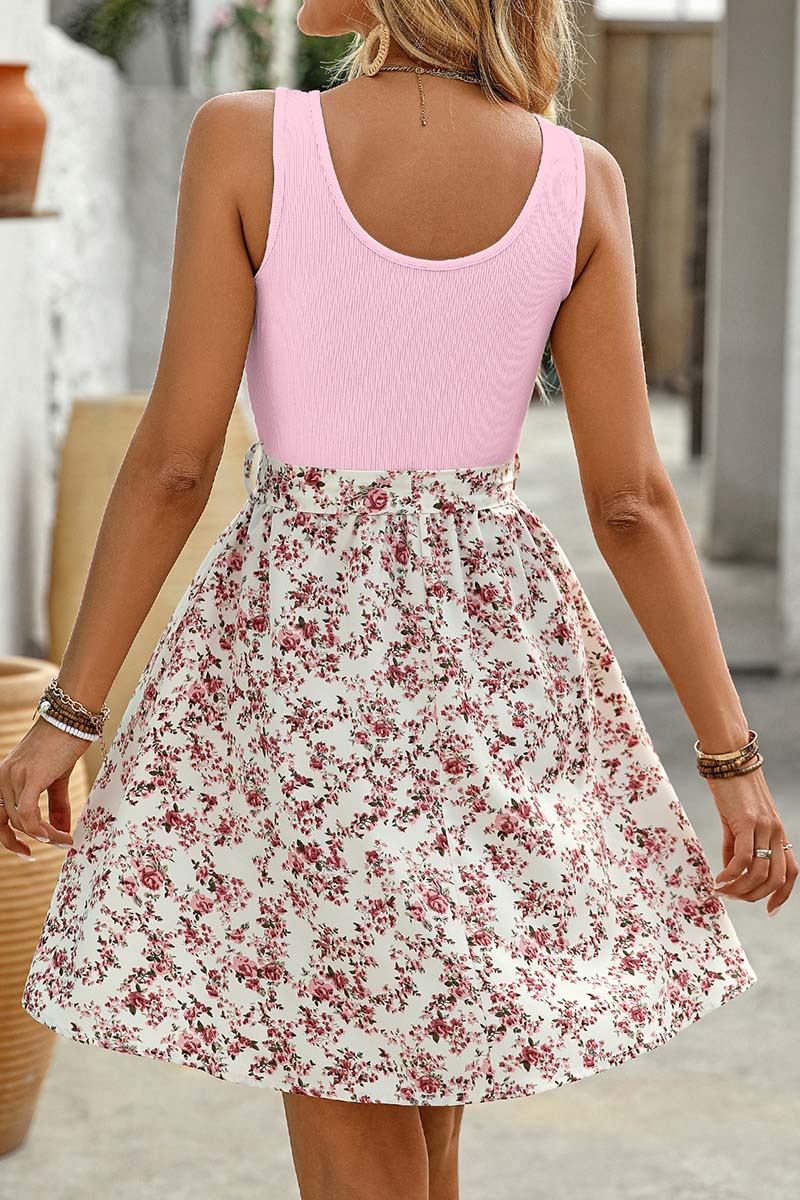 Floral Sleeveless Casual Dress