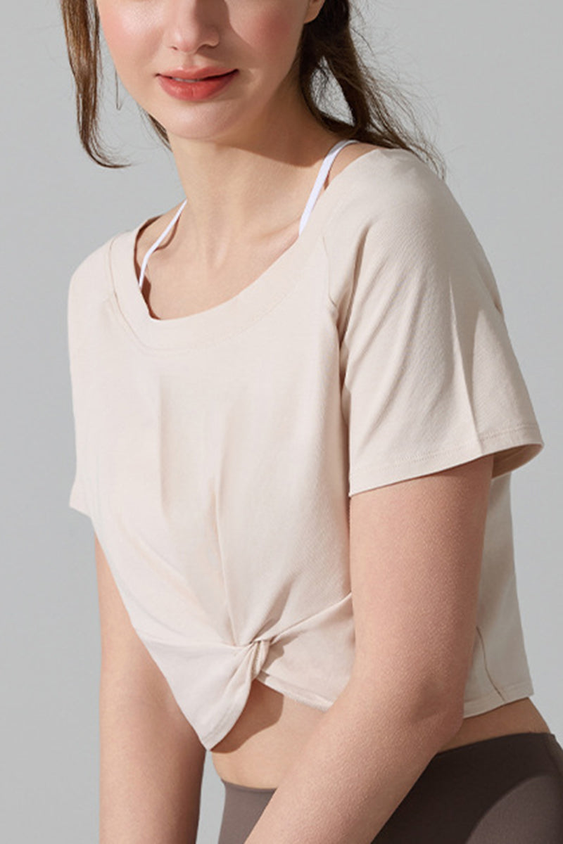 Twist Front Active Crop Top