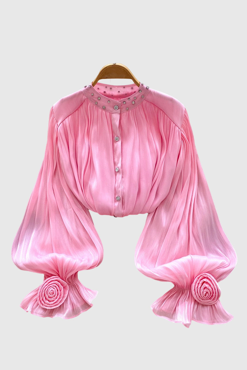 Embellished Flowing Sleeve Blouse