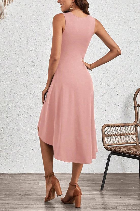 Asymmetric Sleeveless Casual Dress