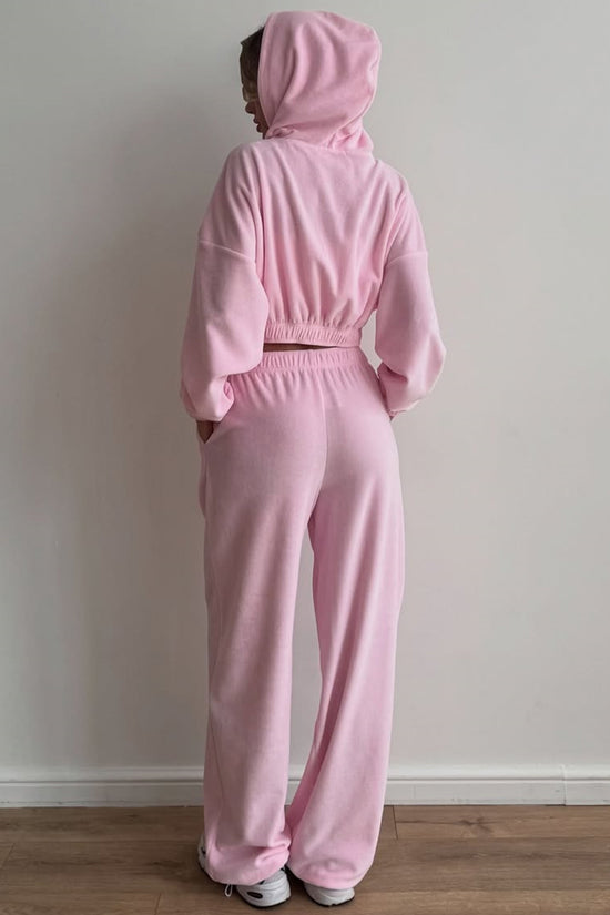 Cozy Hooded Zip-Up Activewear Set